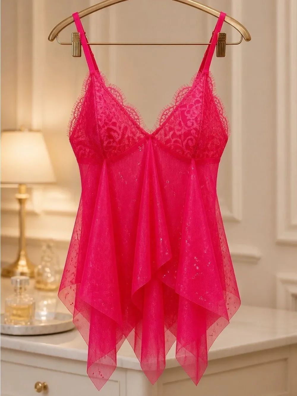 Victoria's Secret Vibrant Pink Sexy Little Things Babydoll and Panty